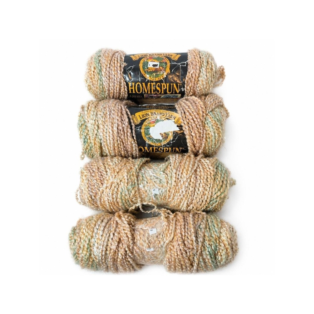 Lion Brand Homespun Yarn 342 Southwestern Lot of 4 – 2 New, 2 Open Skeins